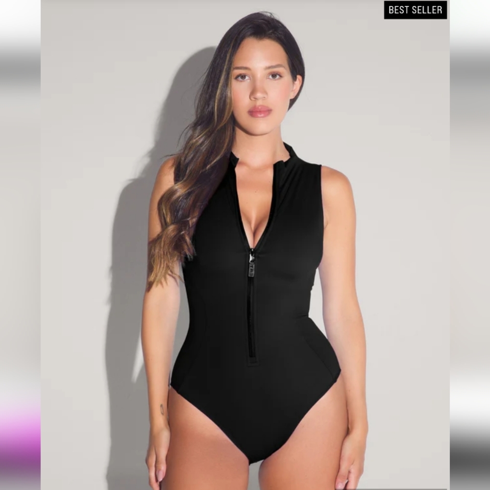 NWT Black TA3 Sleeveless Surfy Swimsuit